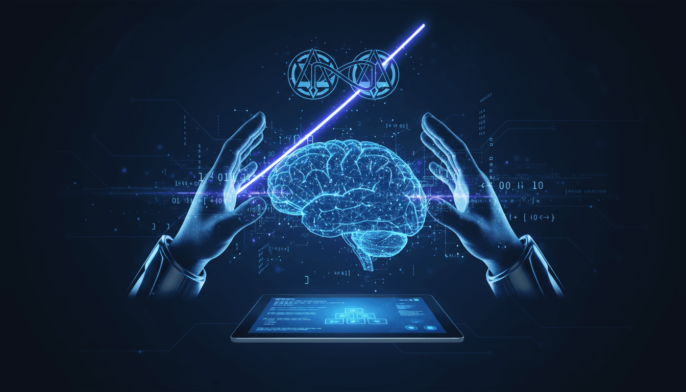 Man in Jedi robe coding with holographic mind trick diagrams. Ace interviews with Jedi strategy.