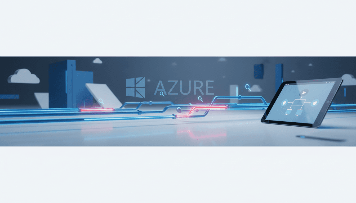 Debugging Azure Pipelines interviews: Visualizing troubleshooting steps for integration workflows.