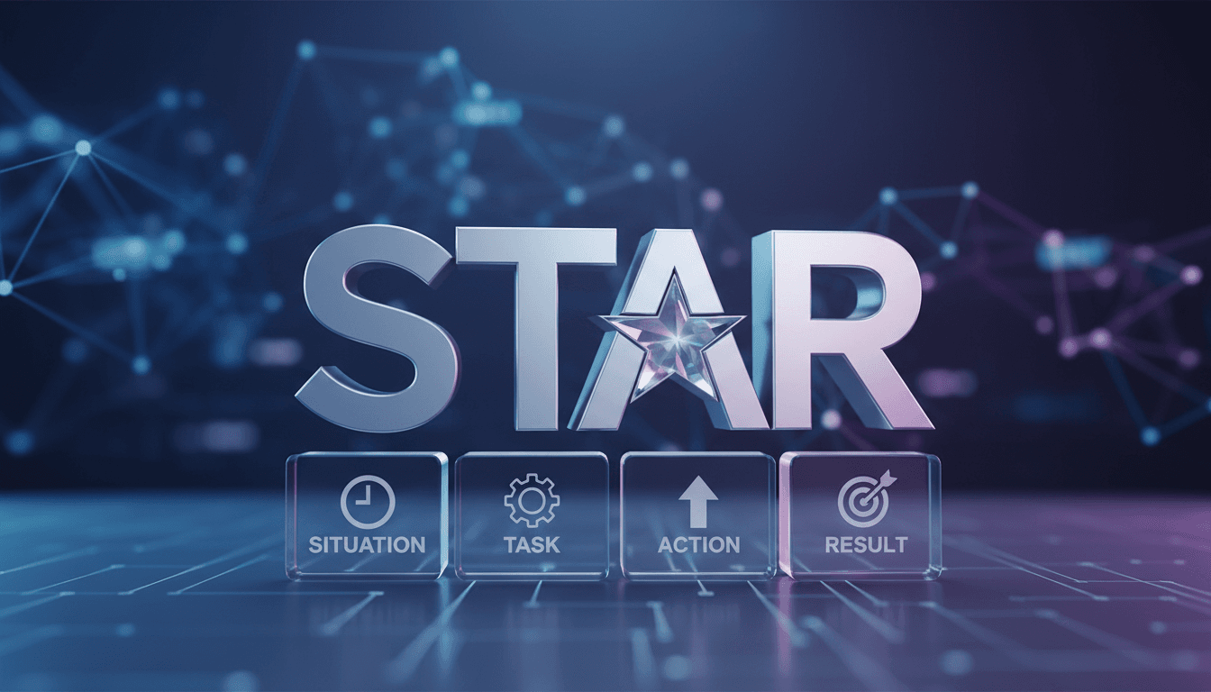 STAR method for behavioral interview answers: image of diverse people in interview setting.