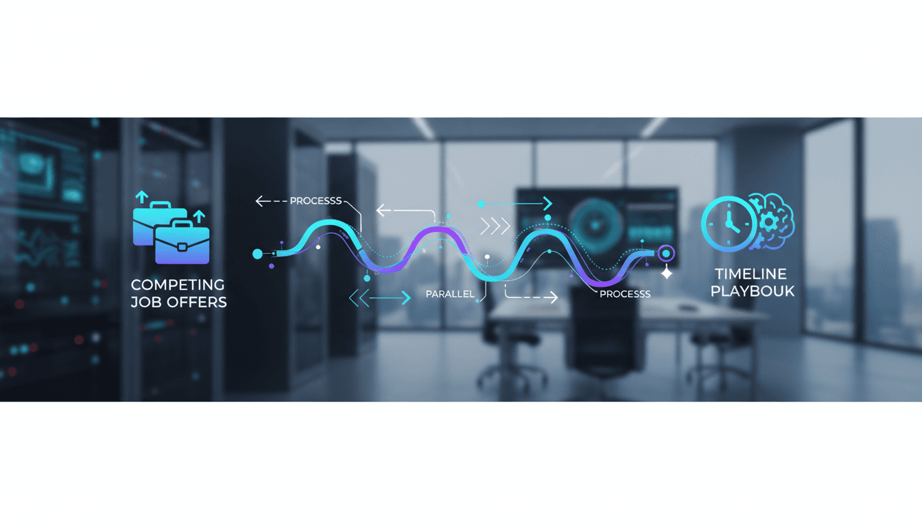 Timeline playbook for navigating competing job offers and parallel processes.