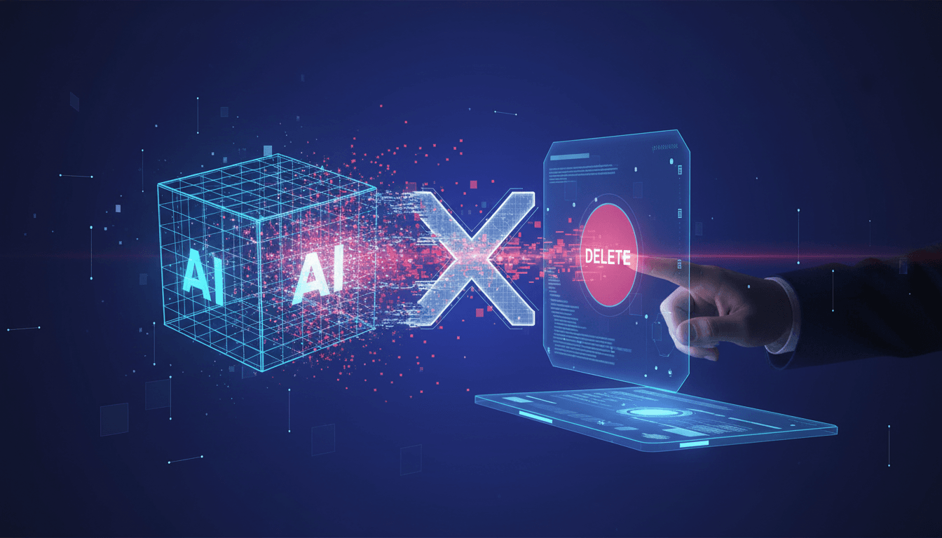 Man deleting code, representing 'Delete AI Code: Your Secret Weapon for AI Interviews.'