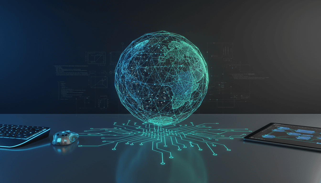 Graphics programming career edge: Illustration of coding and glowing digital art.