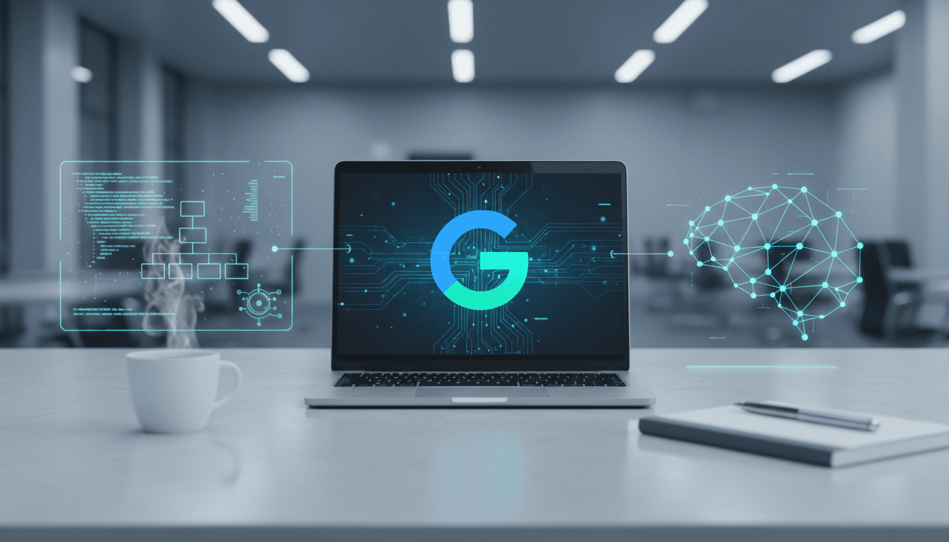 Google technical interview prep guide: flowchart of coding, algorithms, and system design.