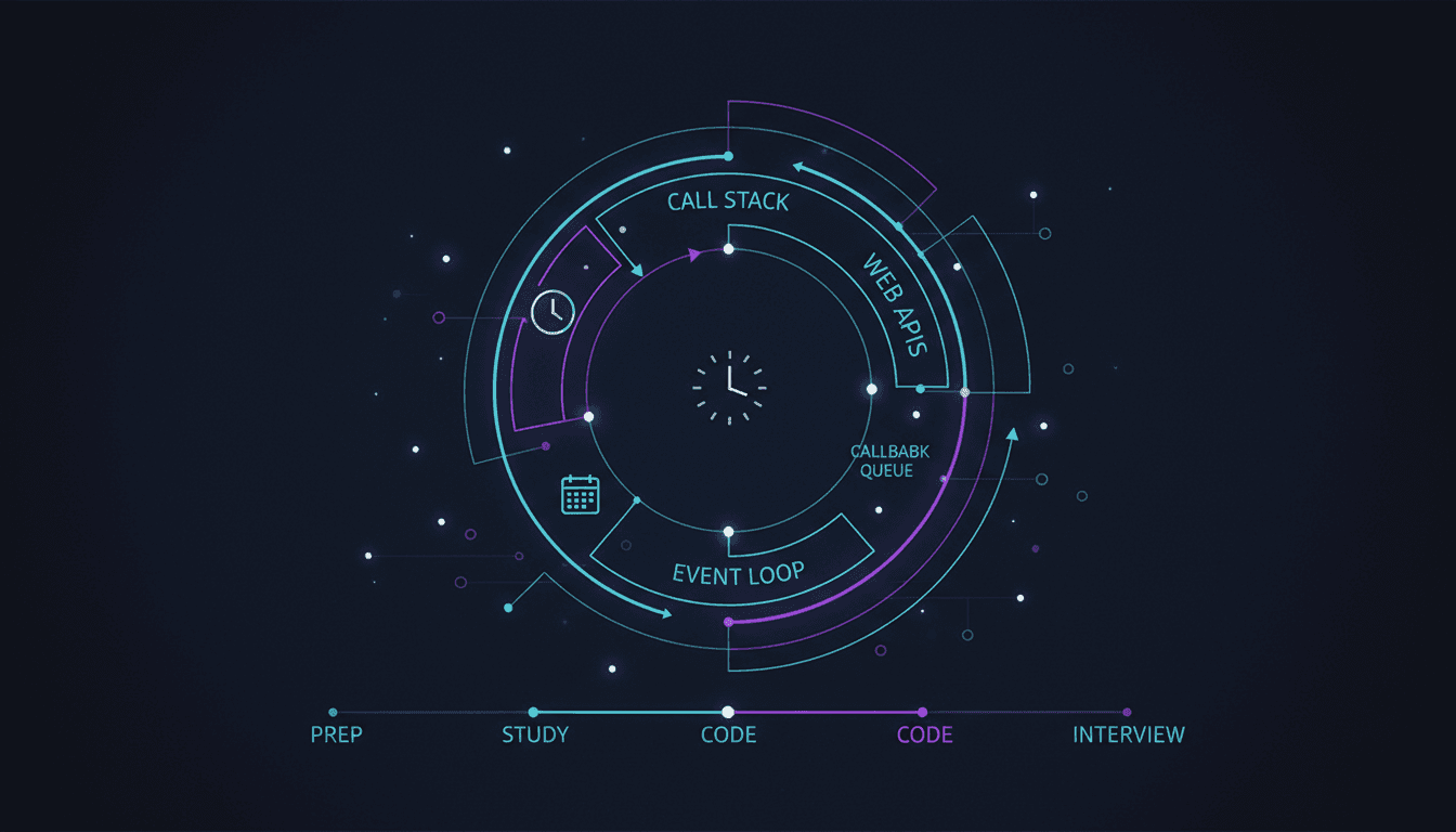 JavaScript Event Loop explained for interview success: visual timeline breakdown.