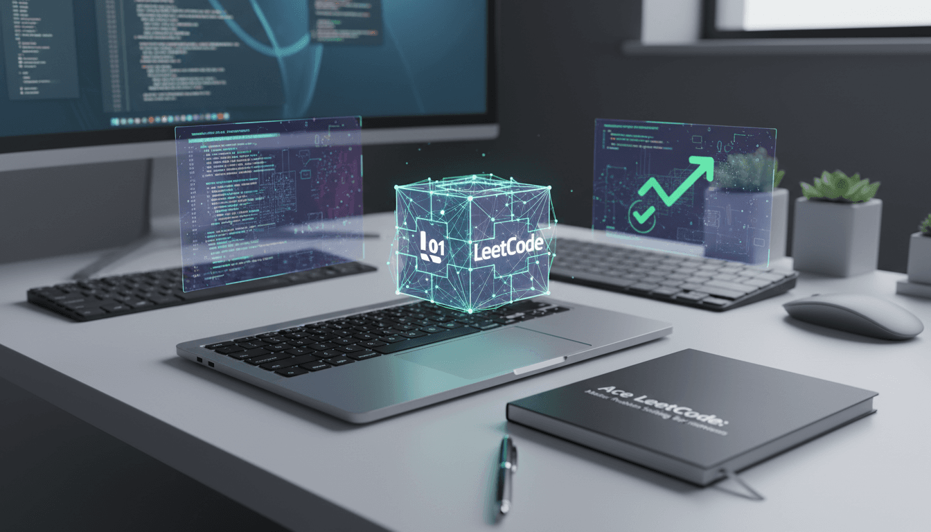 Man coding on LeetCode, implying mastery and a strategic approach over grueling effort.