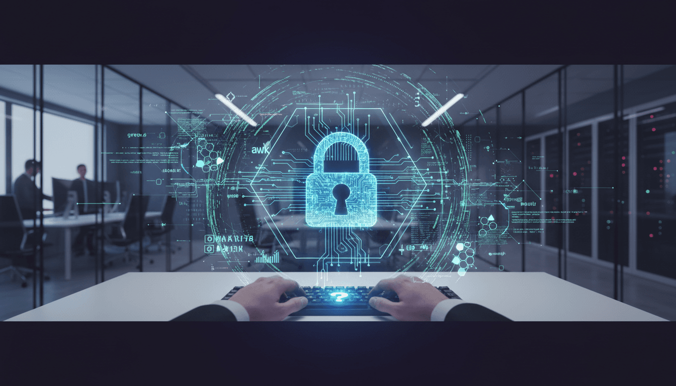 Security engineer interview questions: laptop with code and interview questions displayed.