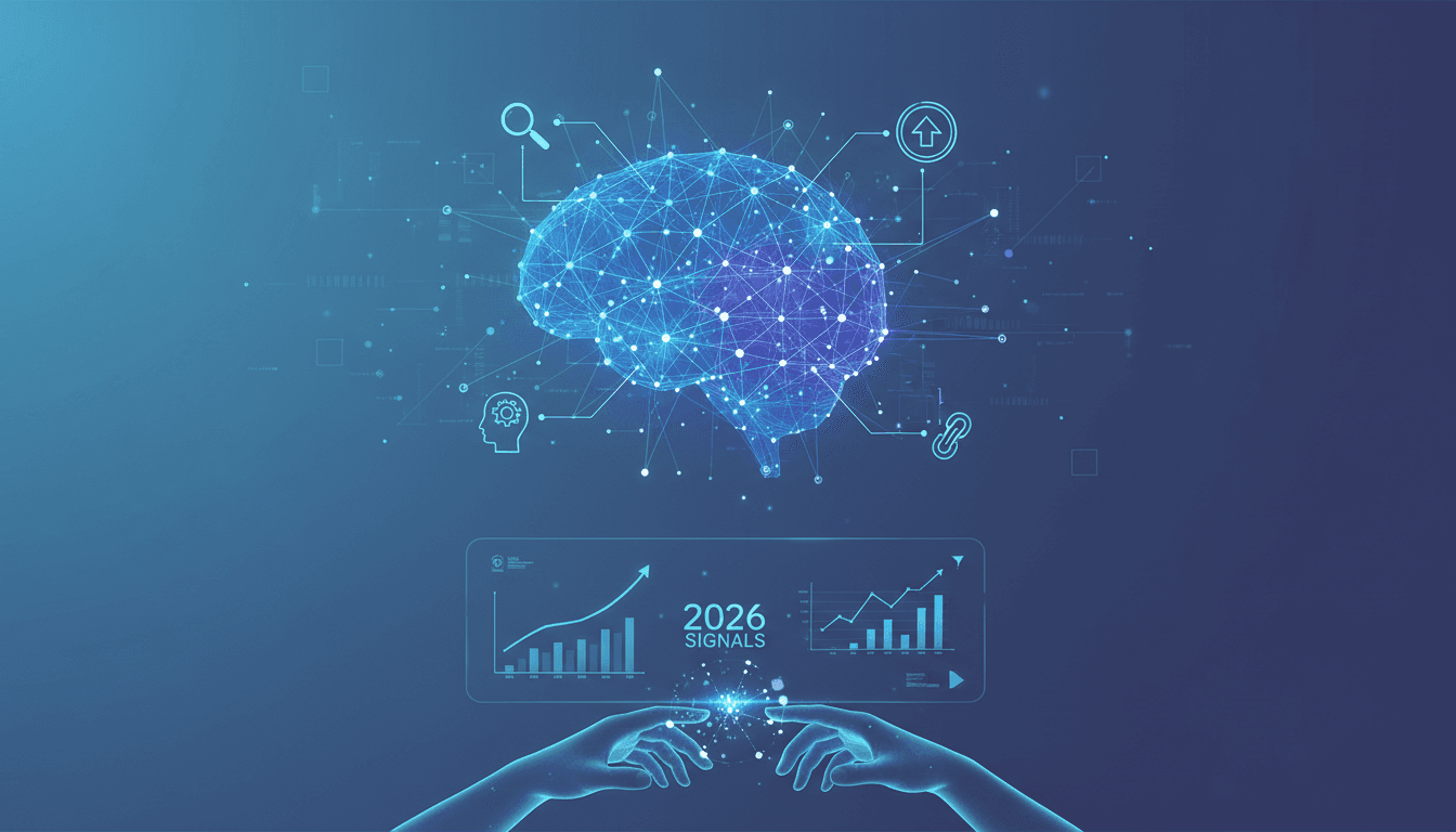 Robot hand points to upward graph: Tech hiring trends in 2026, what's new, and how to adapt.