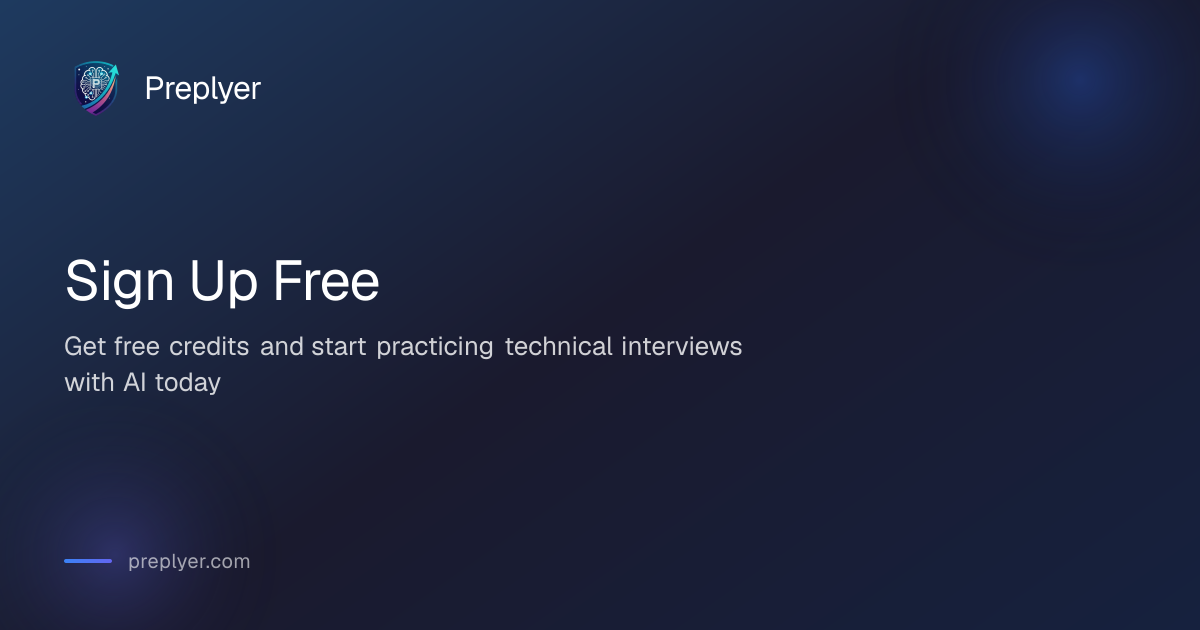 Sign Up | Preplyer - Start Your AI Interview Practice
